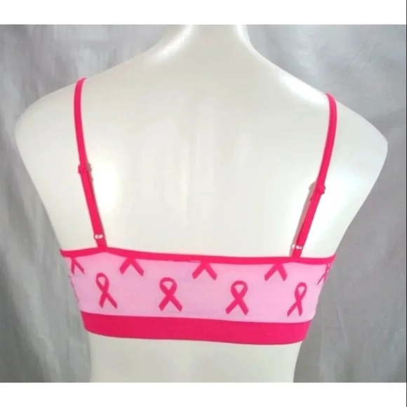 SM/M Sears Support the Cure Wire Free Padded BralettePink Breast Cancer Ribbon - Picture 4 of 4